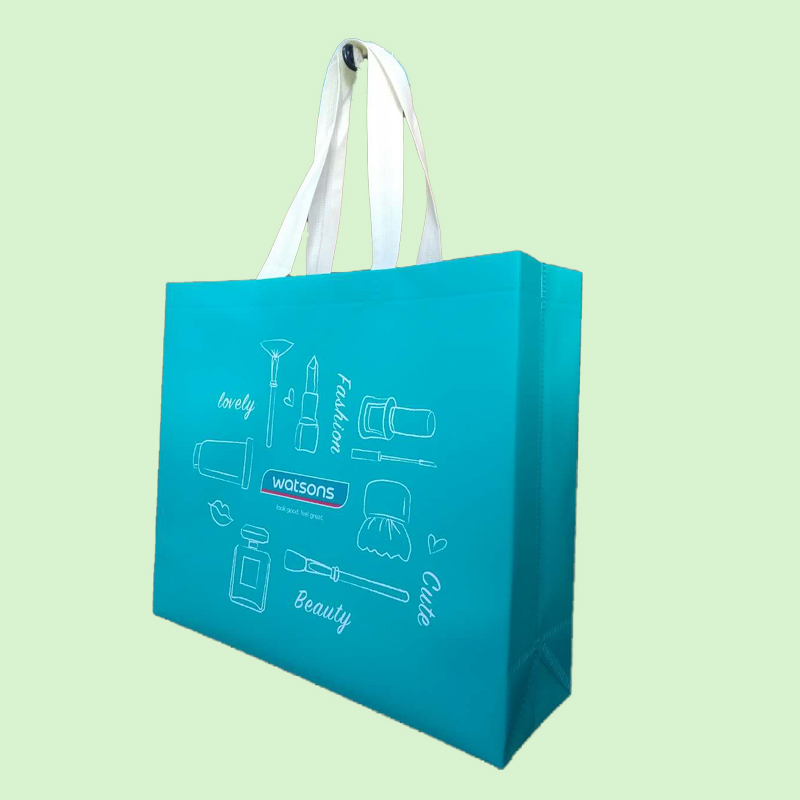 屈臣氏無紡布立體袋藍